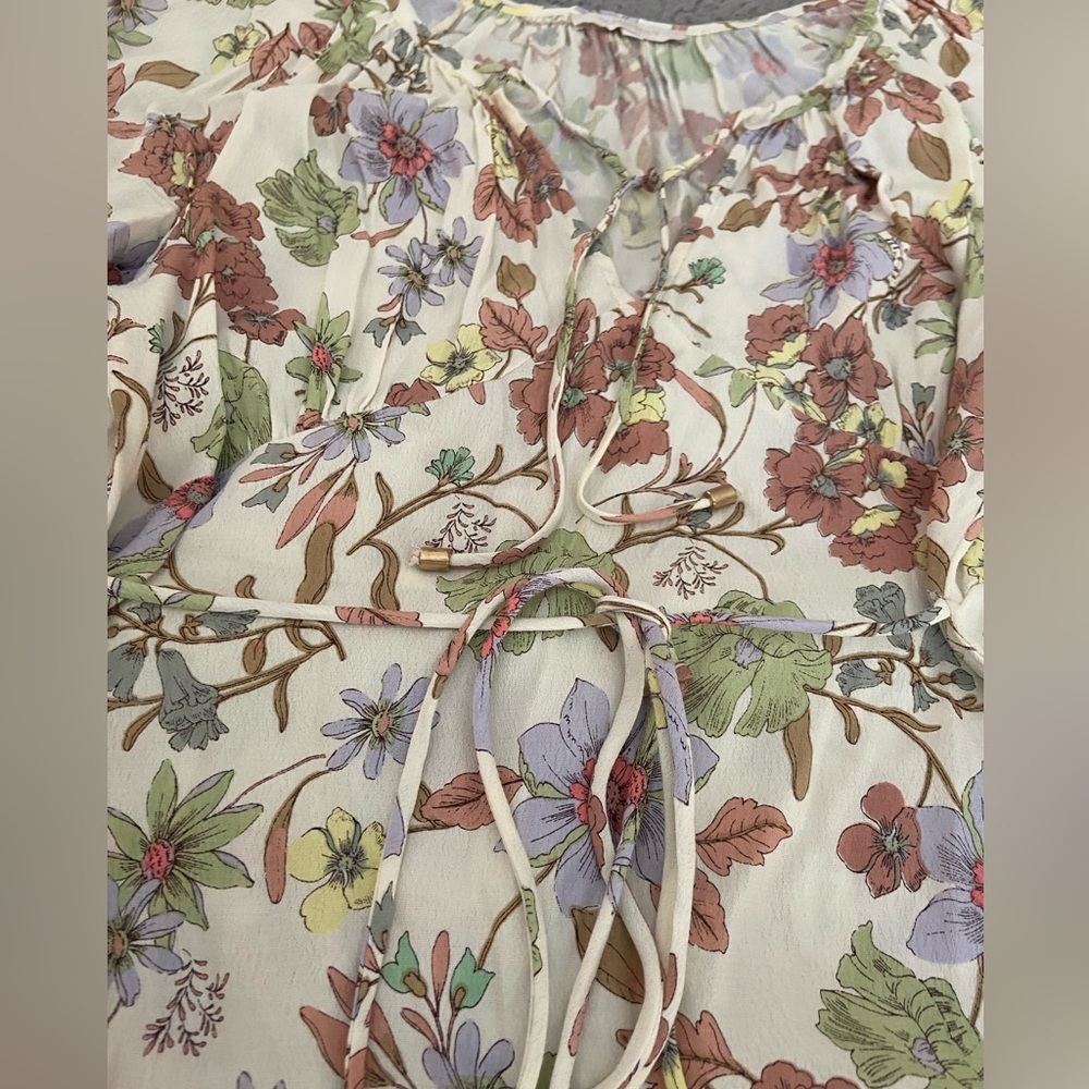 OLIVACEOUS PRINTED DRESS SIZE MEDIUM - Picture 6 of 9
